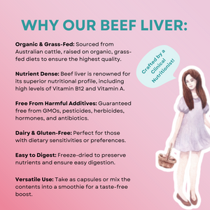 Beef Liver Organic, Grass Fed, Australian, 120 Capsules