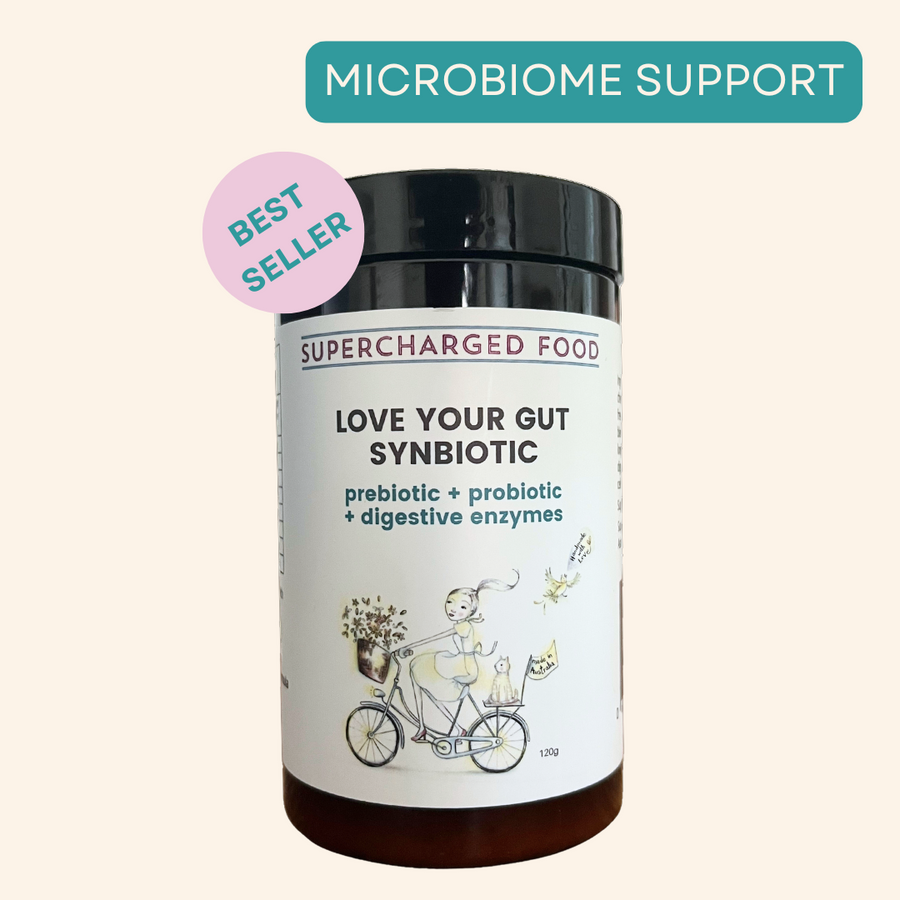 Love Your Gut Synbiotic - Prebiotic, Probiotic, Fibre and Digestive Enzyme Formula