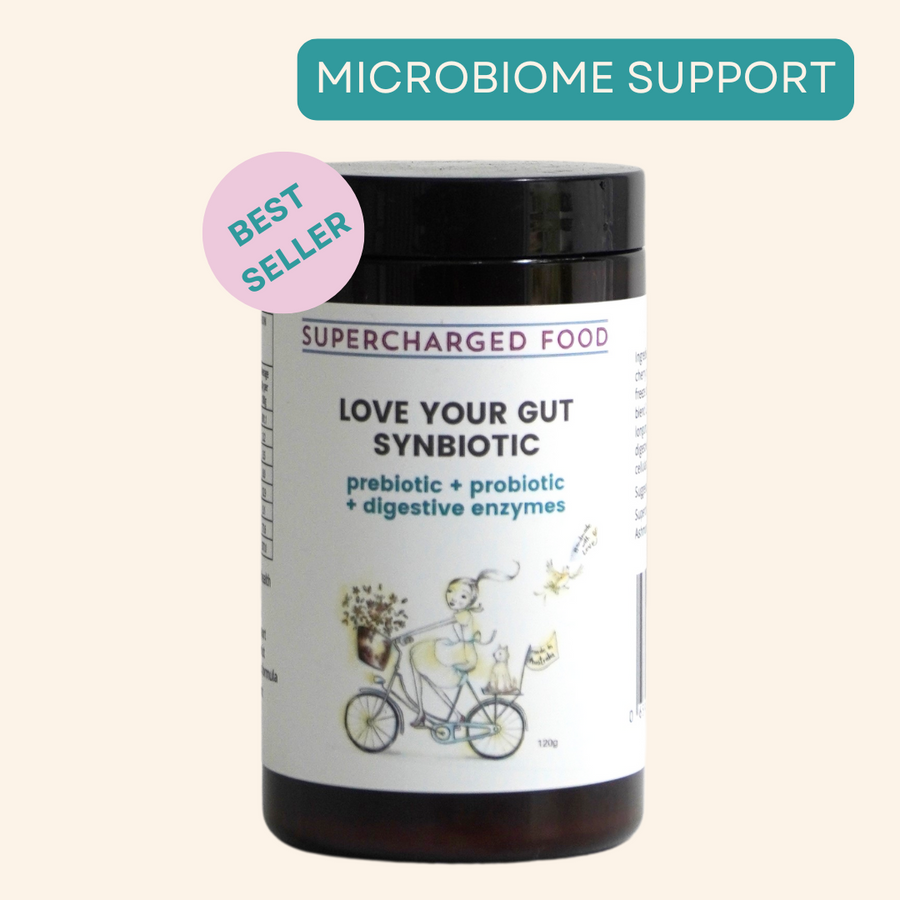 Love Your Gut Synbiotic - Prebiotic, Probiotic, Fibre and Digestive Enzyme Formula