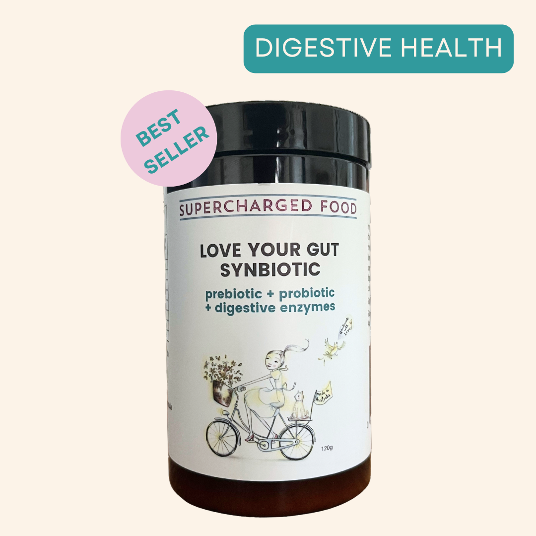 Love Your Gut Synbiotic - Prebiotic, Probiotic, Fibre and Digestive Enzyme Formula